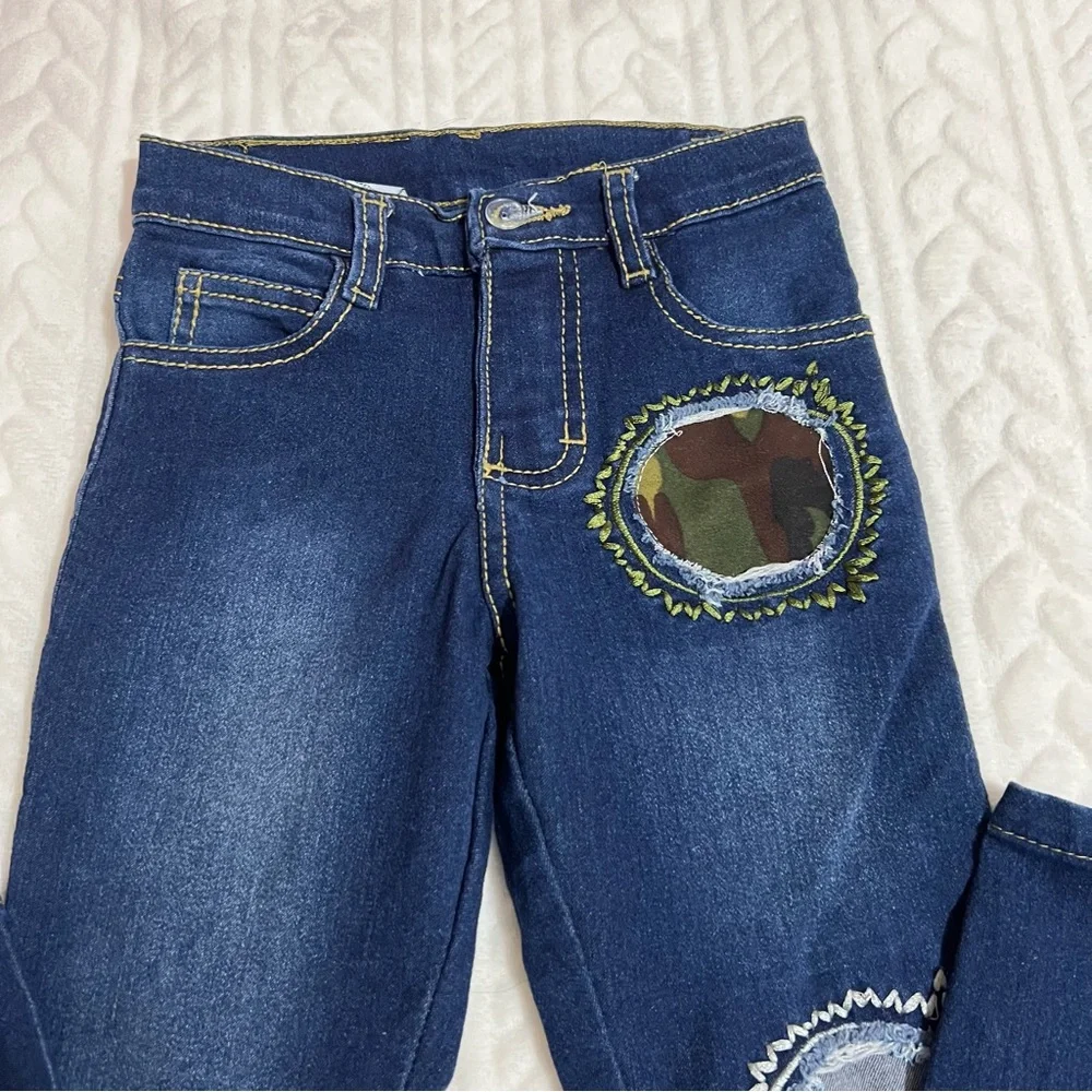 💗 D’RYSA‎ - Girls Denim Jeans w/ Patches